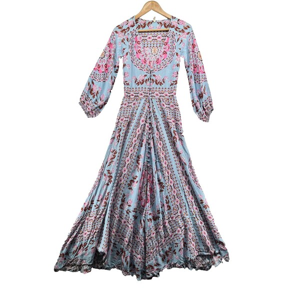 Spell & The Gypsy Collective Pandora Aquarium Maxi Dress Size XS Blue Pink Print - Picture 2 of 16